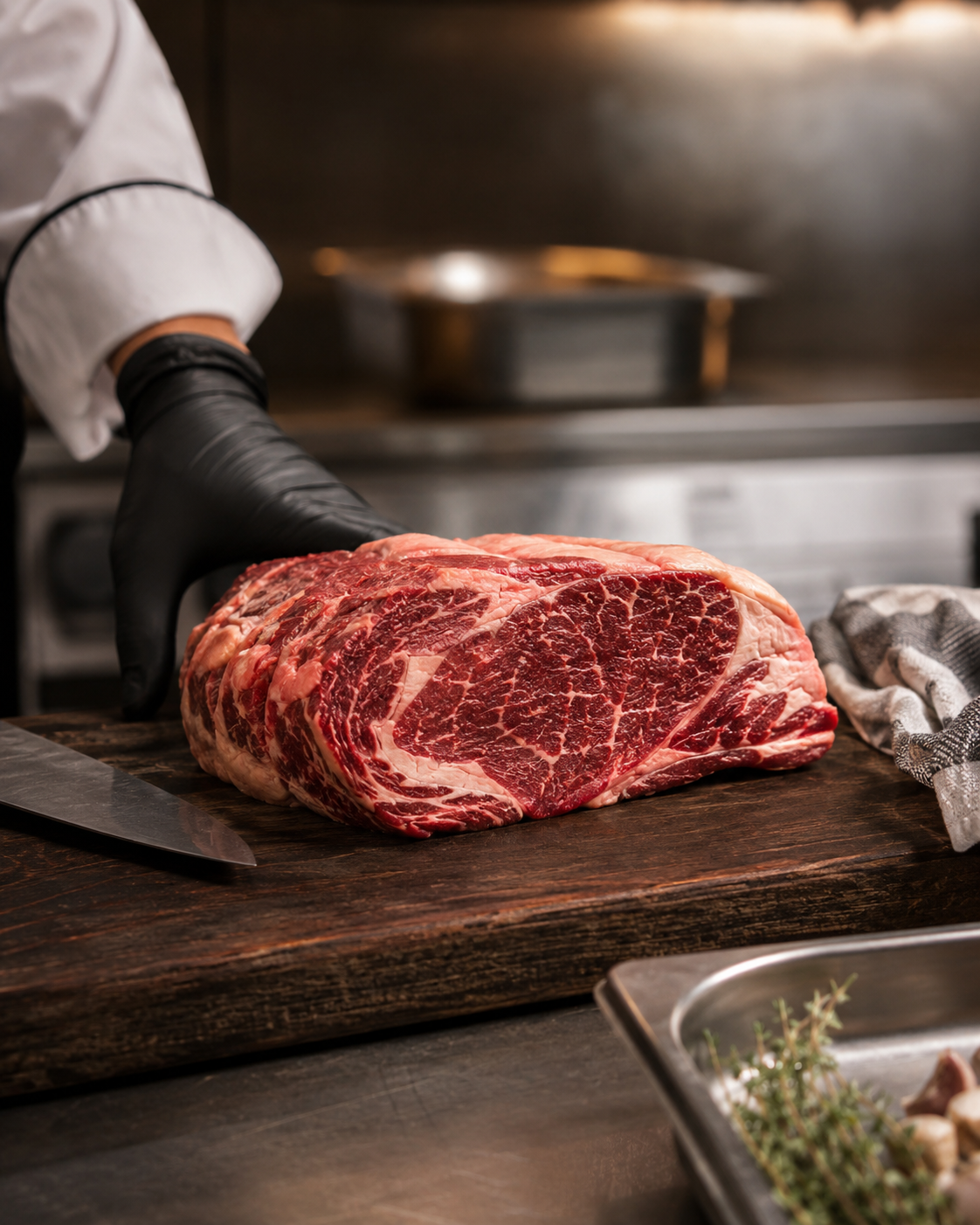 Ausgewähltes Rindfleisch für den hausgemachten Dönerspieß